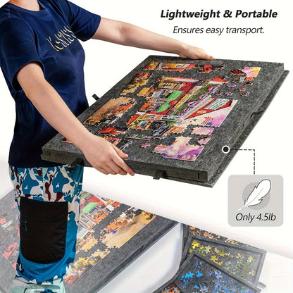 Jigsaw Puzzle Board with Drawers & Storage for 1000 & 1500 Piece Puzzles – Portable Non-Slip Puzzle Table Mat, Multiple Sizes & Colors, Perfect Gift for Puzzle Lovers & Adults