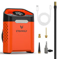 ETENWOLF Portable Air Pump for Car Tires & Tire Inflator Air Compressor | 1 Min Fast Inflation, 100% Duty Cycle, Heavy Duty, USB Charging, Digital Display, Rechargeable Battery