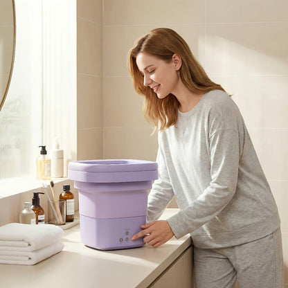Portable Mini Washing Machine 3 Cleaning Modes | Compact Travel Washer for Underwear Delicates | Space-Saving Laundry Solution for Apartments, RVs, Camping & Dorms