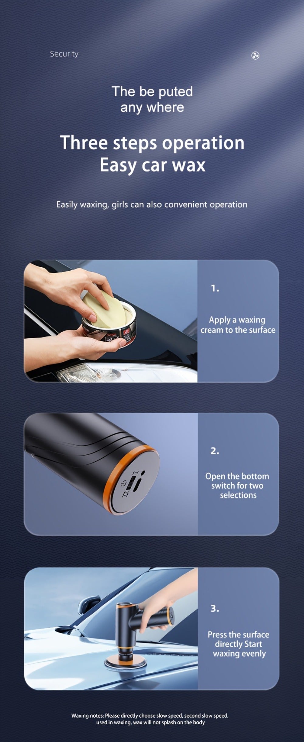 Cordless Car Polisher & Waxing Machine – 100W Rechargeable Buffer, Scratch Repair & Paint Polish for Cars