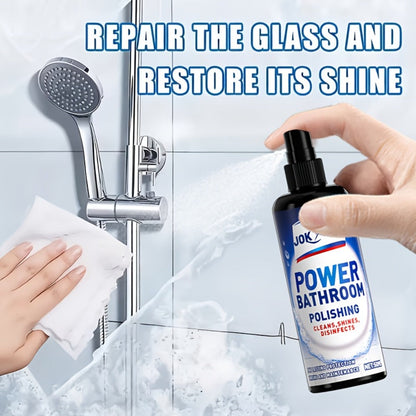 Glass Cleaner Spray Streak-Free Shine Removes Hard Water Stains Soap Scum Water Spots for Shower Doors Mirrors Bathroom Tiles Windows Powerful Bathroom Glass Cleaner Easy Spray Formula