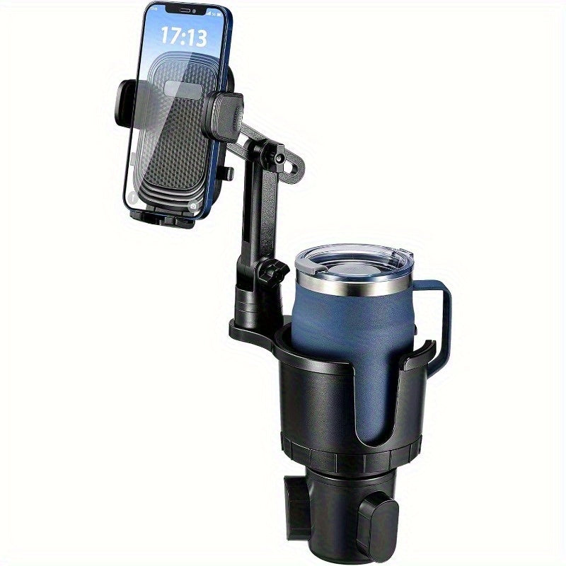 Car Cup Holder Phone Mount, 2-In-1 Cup Holder Expander with Adjustable Base, 360° Rotation, Fits Iphone, Samsung Galaxy & Most Smartphones