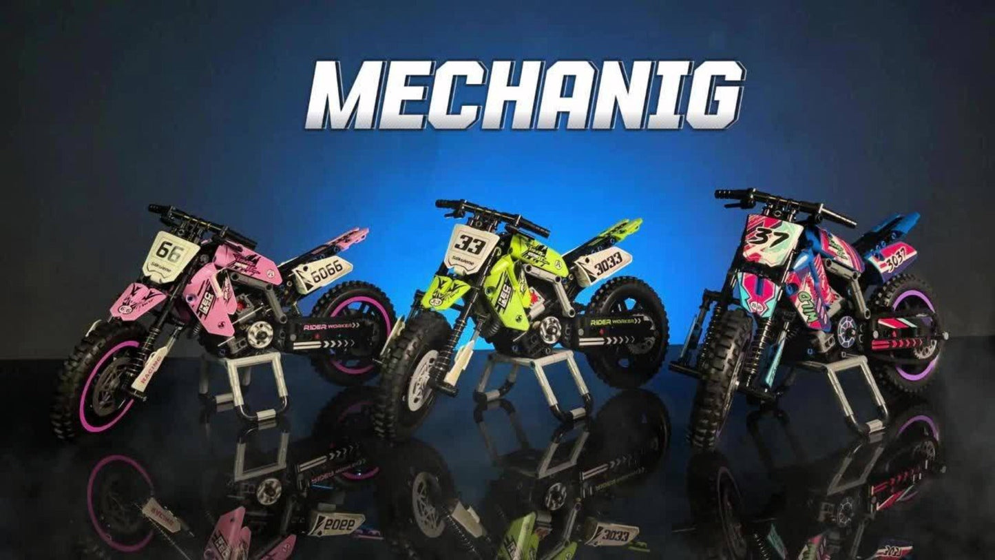 Motorcycle Building Block Set 476 Pcs Collectible Motorbike Display Model Brick Kit for Adults Teens – STEM Engineering Toy, Unique Birthday Christmas Gift for Motorcycle Enthusiasts Ages 14+
