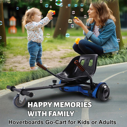Hoverboard Go Kart Seat Attachment Buggy Conversion Kit 6.5-10 Inch Self-Balancing Scooter 360 Front Wheel Off-Road Tires Shock Absorber Kids Gift No Hoverboard White Black Blue Pink Purple
