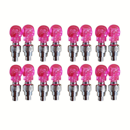 LED Breathing Light Tire Valve Caps – Running Horse & Wind Fire Wheel Light Effect for Car & Motorcycle Wheels