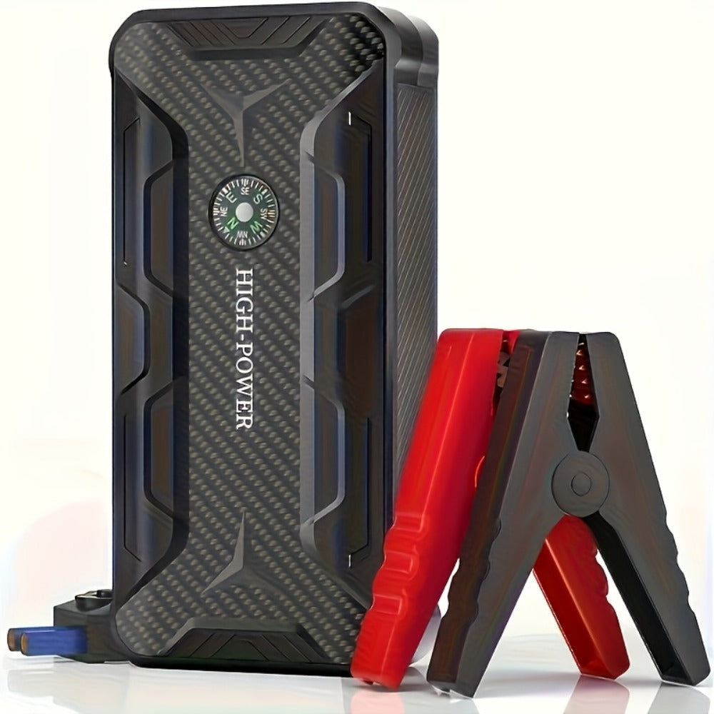 Portable Car Jump Starter 12V – Peak Power Battery Booster Pack for 8.0L Gas & Diesel Engines, USB Charging & LED Emergency Light, Roadside Car Starter Kit
