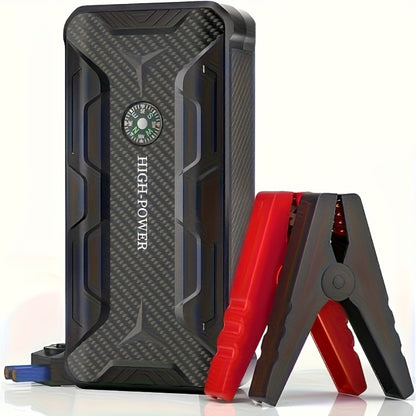 Portable Car Jump Starter 12V – Peak Power Battery Booster Pack for 8.0L Gas & Diesel Engines, USB Charging & LED Emergency Light, Roadside Car Starter Kit