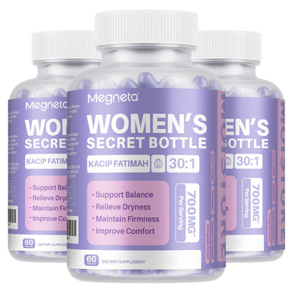 Women's Wellness Supplement 30 Servings - Kacip Fatimah Fenugreek Slippery Elm Bark Manjakani Maca Root Natural Hydration Comfort Elasticity Hormonal Balance Herbal Formula for Women