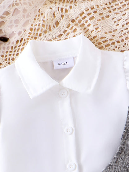 Baby Girl Casual Outfit Set - Short Sleeve