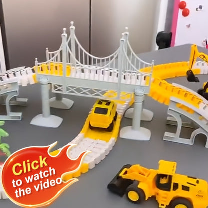 Roller Coaster Track Set 467pcs for Kids Ages 3 4 5 6 7 8 – Electric Race Car DIY Assembly Obstacle Challenge Track Toy STEM Engineering Gift Boys Girls Birthday Christmas