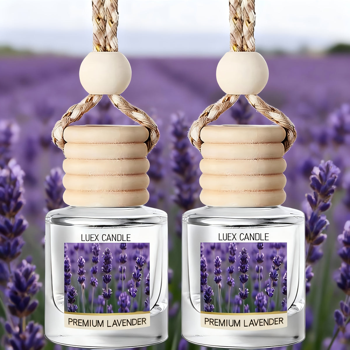Car Air Freshener Diffuser 2 Pack Hanging Air Freshener Diffuser - Vanilla Cream Fragrance Oil Air D Iffuser For Car, 45+ Days Long Lasting Fragrance