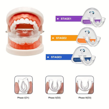 Teeth Straightener 3-Stage Orthodontic Braces Set – Progressive Alignment for Different Periods, Dental Care Teeth Straightening Kit for Adults & Teens, Comfortable Oral Care Orthodontic Brace