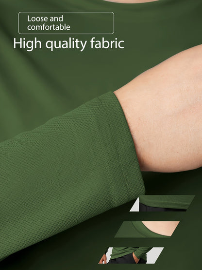 Men's Quick-Dry Sports Shirts 5-Pack - Long Sleeve