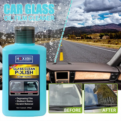 Car Glass Oil Film Remover Paste – Windshield Cleaner & Glass Restorer Cream, Removes Coatings for Auto & Home
