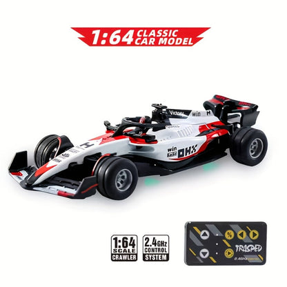 Mini RC Racing Car 1:64 Scale 2.4G Alloy Die-Cast 4WD Drift Toy Car with Lights & Adjustable Speed – Indoor Outdoor RC Car for Boys | Collection Gift Set | Best Birthday Christmas Party Toy