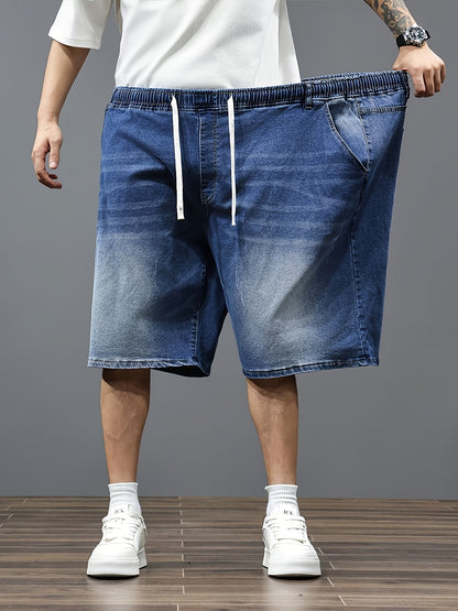 Men's Denim Shorts - Elastic Waist