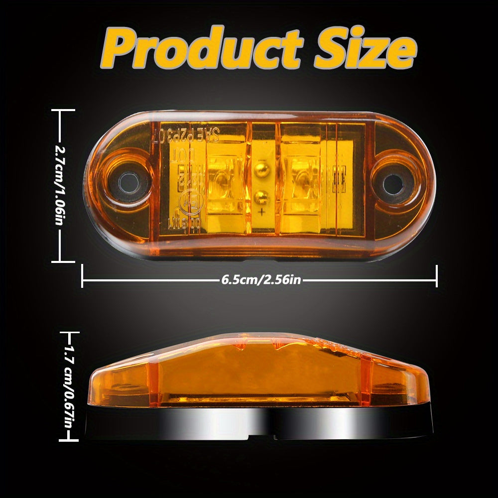 Universal LED Indicator Lights for The Front, Rear, And Sides of Trucks, Rvs, Cars, Buses, Trailers, Vans, Caravans, And Boats, Without Battery