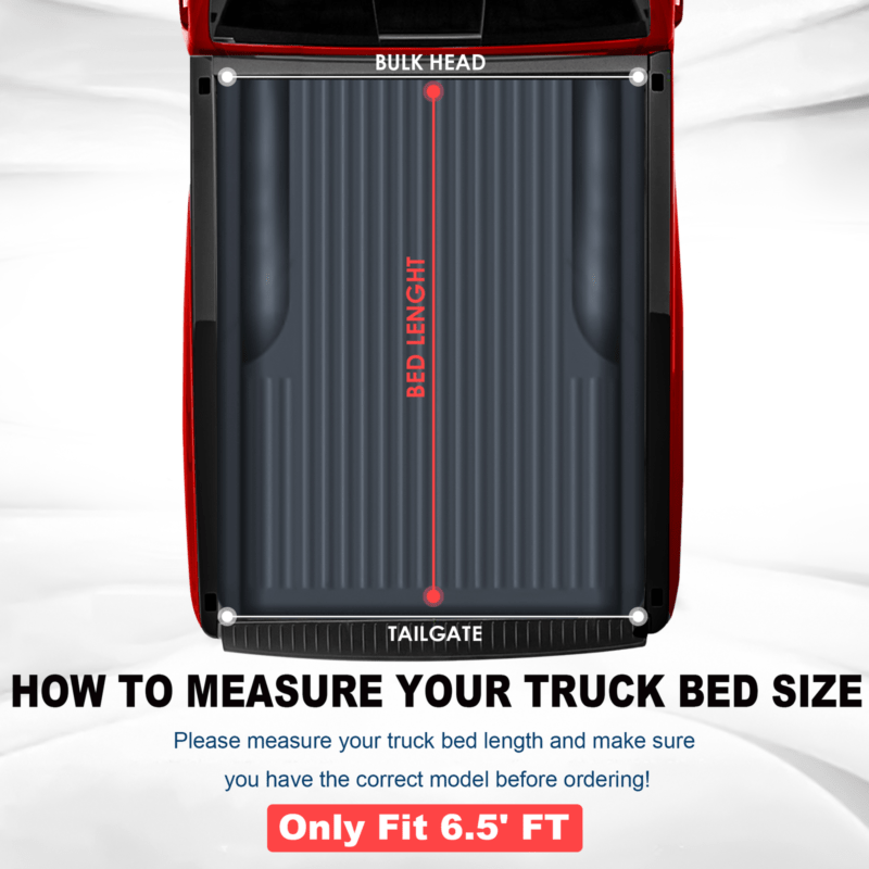 6.4FT/6.5FT 4 Fold Soft Bed Tonneau Cover For Ram 1500 2002-2026 For Ram 2500/3500 2003-2026