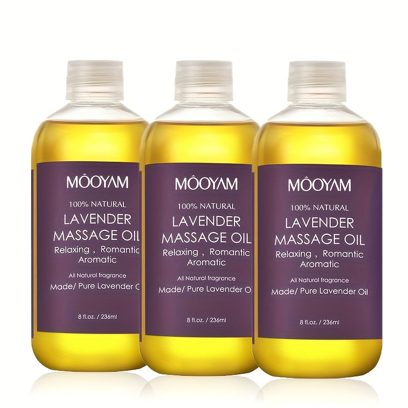 Body Massage Oil with Lavender, Nut Oil & Grapefruit - Deeply Moisturizing Aromatherapy Oil for Dry Skin, Relaxation & Nourishment, Lightweight Non-Greasy Formula for Women & Men