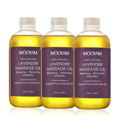 Body Massage Oil with Lavender, Nut Oil & Grapefruit - Deeply Moisturizing Aromatherapy Oil for Dry Skin, Relaxation & Nourishment, Lightweight Non-Greasy Formula for Women & Men