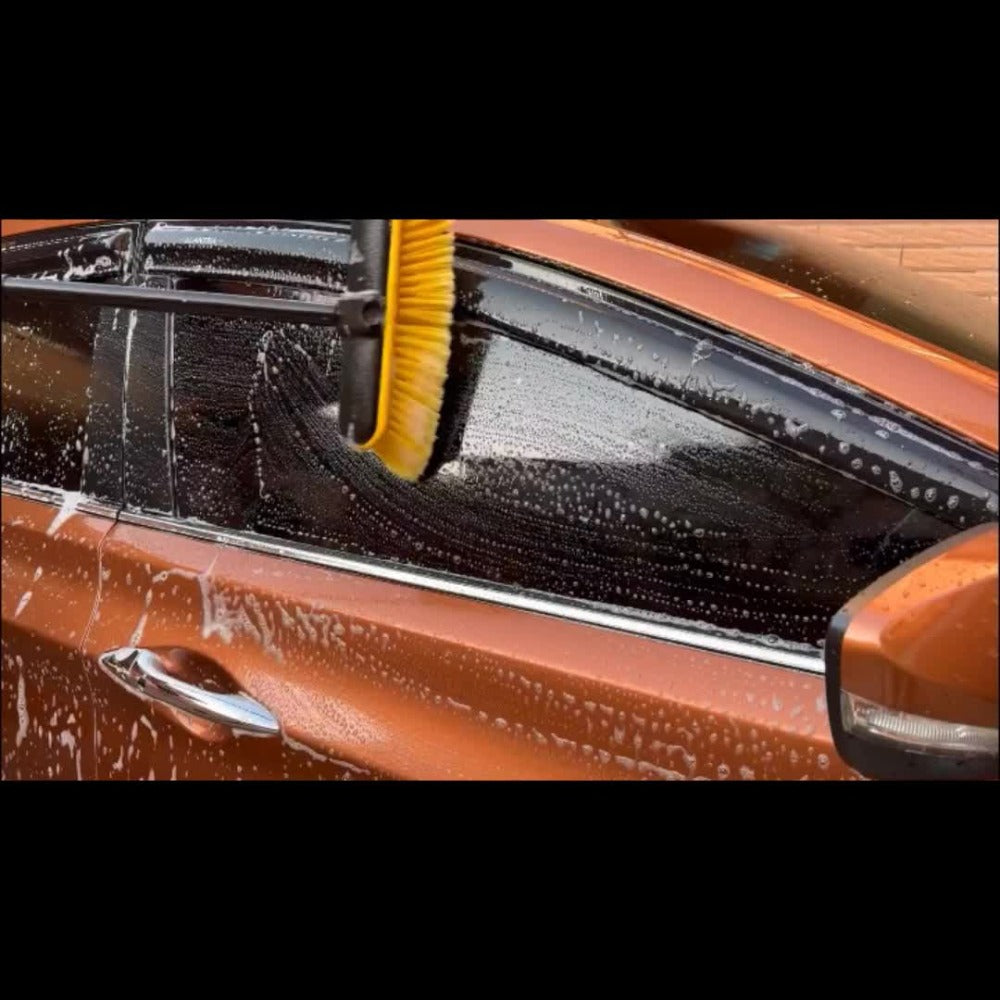 Car Wash Brush Kit with 69" Long Handle - 8-Piece Set with Tire Brush, Squeegee, Chenille Mitt, Detailing Brush & Microfiber Towel for Car, Truck, SUV & RV