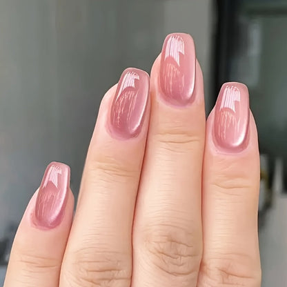 Pink Holographic Rainbow Cat Eye Gel Nail Polish 0.51oz Magnetic Color Shifting Effect - Soak-Off LED UV Long Lasting Chip-Resistant Salon Quality Nail Art Design for Women DIY Home Manicure Pink Series