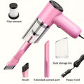 12V Compact Handheld Car Vacuum - Powerful, Wired for Easy Dust & Pet Hair Removal - Includes Accessories Kit - Silent Operation