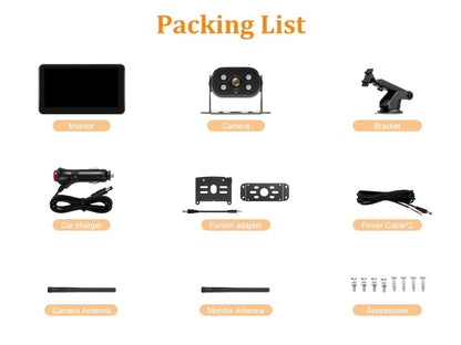 RV Backup Camera Wireless System – 7" HD 1080P Touchscreen Monitor, Night Vision, BSD Blind Spot Detection, 4-Channel, Furrion Compatible, Plug & Play for Trailer Truck Camper Motorhome