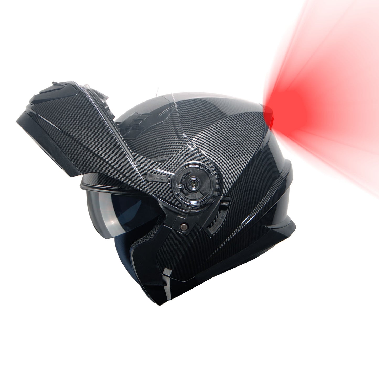 Motorcycle Modular Full Face Dual Visor Helmet Sun Shield Optional LED Tail Light: Modular901
