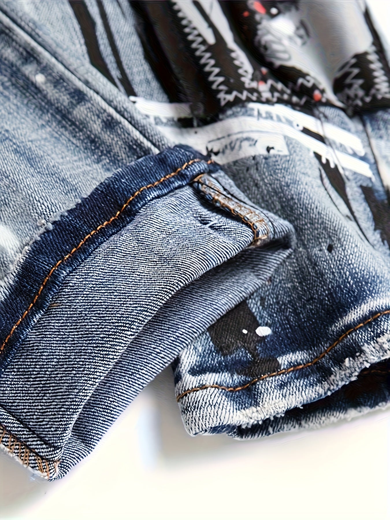 Men's Slim Fit Jeans - Vintage Wash Distressed