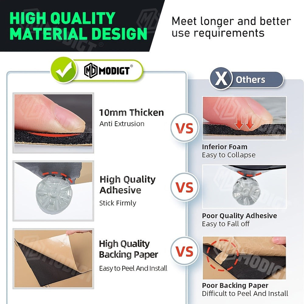 Sound Deadener Mat for Cars - Heat Shield & Noise Reduction Insulation with Self-Adhesive Backing, Reflective Aluminum Foil, Easy Cut & Install for Car Floor, Cab & Trunk (22 or 26 Sq Ft)