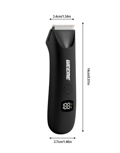 Men's Body Hair Trimmer USB Rechargeable - Chest, Leg & Armpit Hair Trimmer with LCD Display & LED Light, Cordless Electric Body Groomer for Men, Gift for Dad, Husband, Son, Birthday & Father's Day