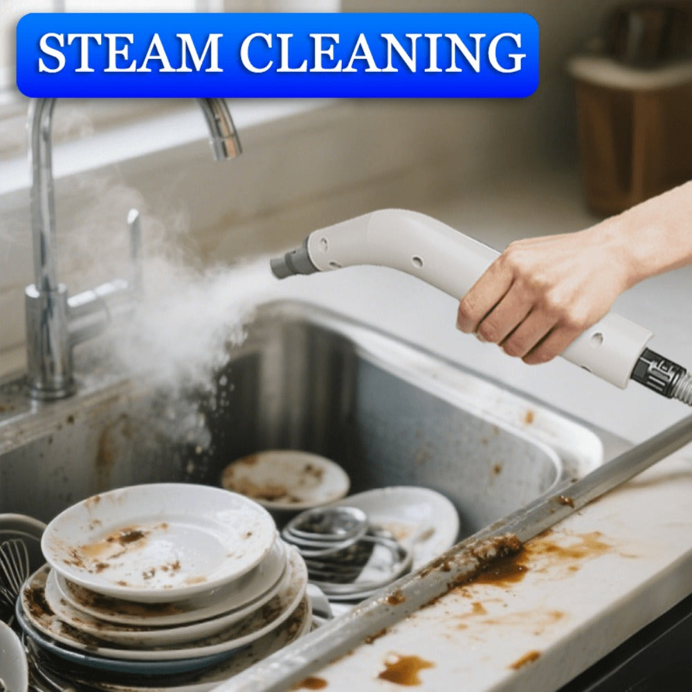 Handheld Steam Cleaner 1200W High Pressure Portable Steam Cleaning Machine for Home, Car, Upholstery, Floors & Gaps - High Power Water Tank, Multi-Surface Steamer with Storage Bag, Regular & Pro Edition