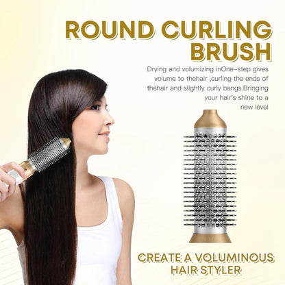 Air Wrap Hair Dryer Brush Set 5-in-1 Ionic Styler – Blow Dryer, Straightening Brush & Dual Air Curler (Clockwise & Counterclockwise), 3 Heat Settings Volumizing Multifunction Hair Styler for All Hair Types Women