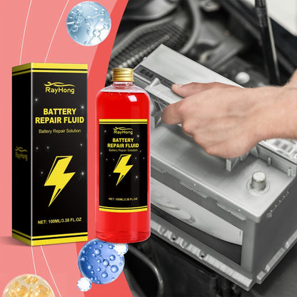 Battery Repair Fluid - Low Odor, Nontoxic & Odorless Formula for Car, Electric Vehicle & All-Model Battery Maintenance, Restores Battery Performance on Metal Surfaces (3.38 oz x 3 Pack)