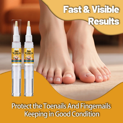Toenail Repair Pen with Bee Venom – Extra Strength Nail Hardener & Brightener, Nourishing Formula, Fast-Acting Treatment for Brittle Discolored Nails, Women & Men
