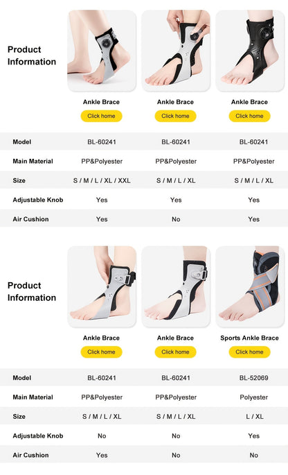 Foot Drop Brace with BOA Strap Ankle Support Left Right Foot S-XXL