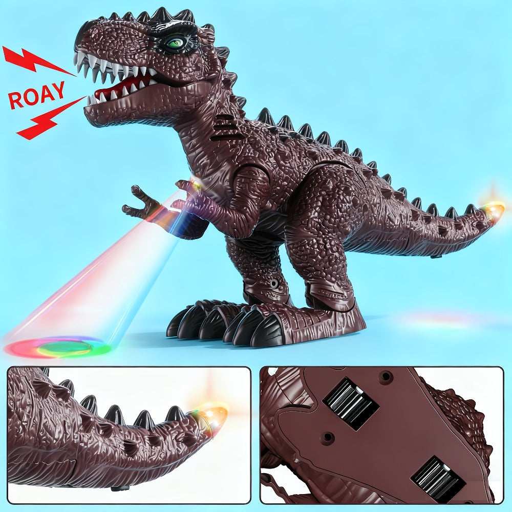 Electric Walking Dinosaur Toys Set of 3 with Sound, Light & Walking Functions – Interactive Moving Dino Toy Collection, Birthday Christmas Gift for Boys Girls Ages 3-7