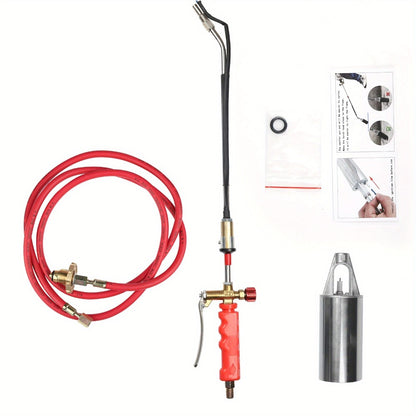 Propane Torch Weed Burner and Ice Snow Melter 79-Inch Hose Adjustable Flame Control Outdoor Flame Thrower for Garden Weed Killing Driveway Ice Melting Red Black