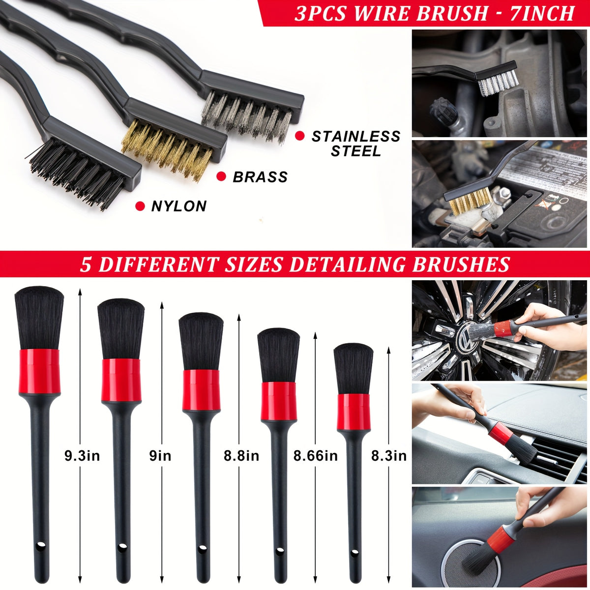 FCLUSLL 26/42pcs Car Washing Cleaning Kit, with Foam Spray Gun, Detail Brush, Portable Vacuum Cleaner, Windshield Cleaning Tools, Tire Brush, Towel, Car Interior And Exterior Details Set, Cleaning Set, Holiday Gifts for Family And Friends