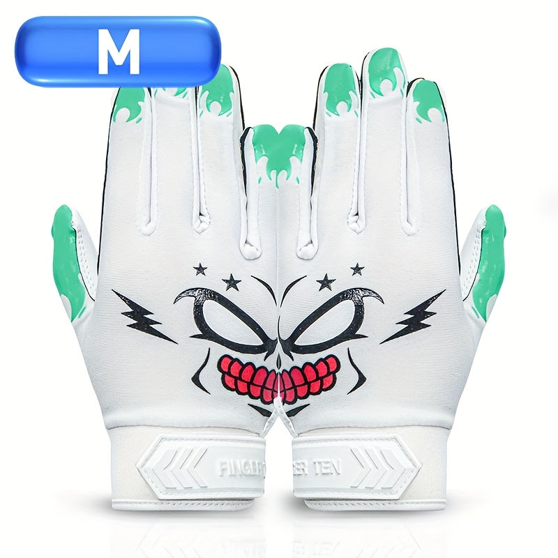 Sticky Grip Youth Football Receiver Gloves | Non-Slip Palm, Breathable Design for Boys & Girls – Hook-and-Loop Fit for Practice, Games & Youth Football Development (S/M/L)