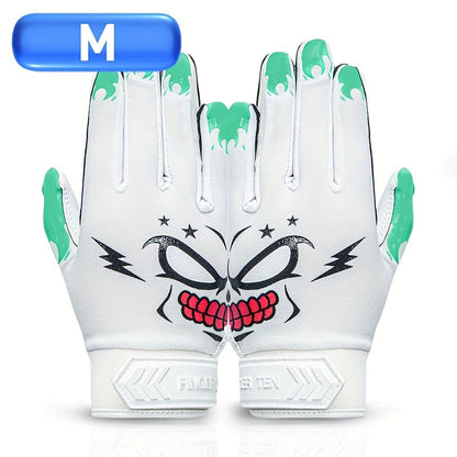 Sticky Grip Youth Football Receiver Gloves | Non-Slip Palm, Breathable Design for Boys & Girls – Hook-and-Loop Fit for Practice, Games & Youth Football Development (S/M/L)