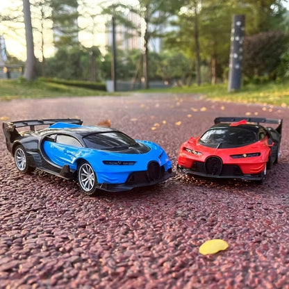 High-Speed Drift RC Car 1:24 Scale with LED Lights 4-Channel Simulation Model Remote Control Car for Kids Boys Girls – Green Blue Black Red Black, Birthday Christmas Halloween Gift Ages 6+