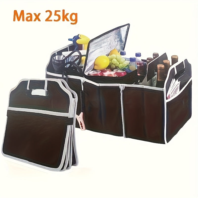 Automobile Organizer, Non-Woven Fabric Storage Container for Cars, Spacious Collapsible Vehicle Storage Bag, Easy to Transport And Compact, Perfect for Holiday Gifting