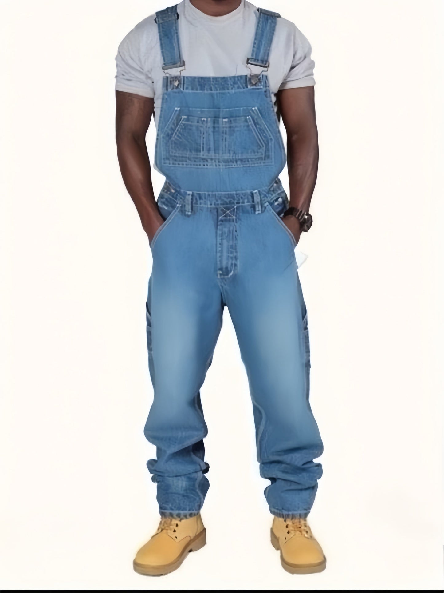 Men's Utility Jumpsuit - Multi-Pocket Denim Style 063461