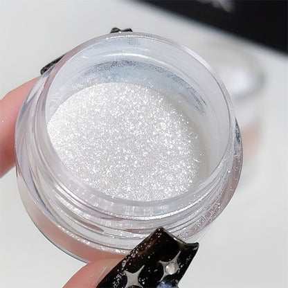 Glitter Highlighter Powder Set 3pcs Shimmer for Face & Body - Radiant Sparkle Fairy Glow Buildable Medium Coverage, Bridal Wedding Festival Party Makeup Gift for Women