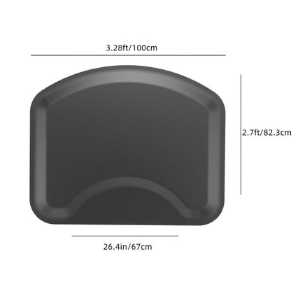 Anti-Fatigue Salon Mat for Hair Stylist with Round Cutout — Thick Non-Slip Standing Mat for Barber Chair, Hairdresser, Barbershop, Spa & Beauty Salon Professional Use