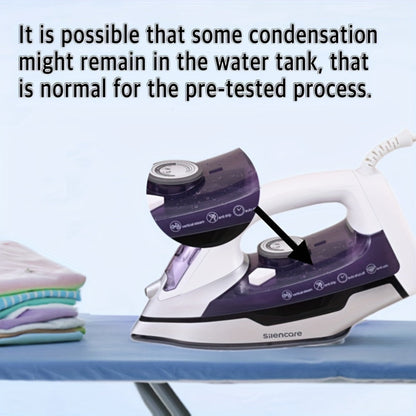 Steam Clothes Iron with Ceramic Coated Soleplate – Precision Thermostat, 3-Way Auto-Off, Self-Cleaning, Anti-Calcium & Anti-Drip, Lightweight Travel & Home Garment Iron