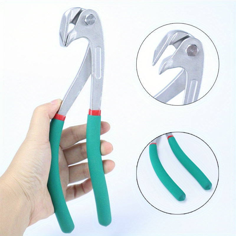 Heavy Duty Body Dent Edge Pliers | Portable Auto Collision Repair Edge Pliers - Door Edge Hawkbill Pliers, Ergonomic Green Handle & Durable Construction, Door Wing Crimping Tool, Stainless Steel Material By Yx&St