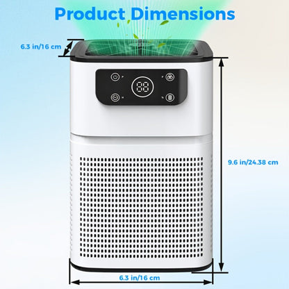 Small Air Purifier for Pets, Dust & Odor – Aromatherapy Function, Ultra-Quiet Sleep Mode, Compact Air Cleaner for Bedroom, Office & Living Room, Pet Air Purifier with Low dB for Home Use, White & Black